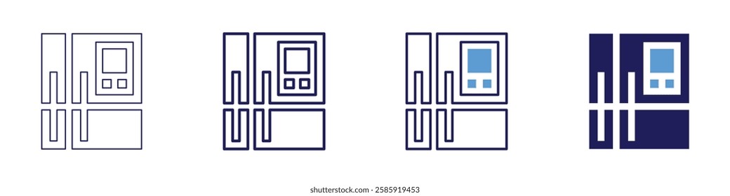 Smart kitchen technology icon in 4 different styles. Thin Line, Line, Bold Line, Duotone. Duotone style. Editable stroke.