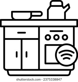 Smart Kitchen vector icon. Can be used for printing, mobile and web applications.