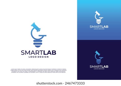 Smart lab logo design. science research logo