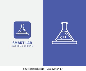 Smart Lab Logo Vector Illustration – designed for research labs, tech startups, and innovation hubs that push boundaries