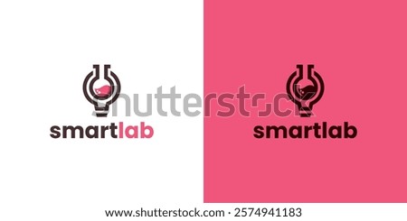 smart lab vector logo design