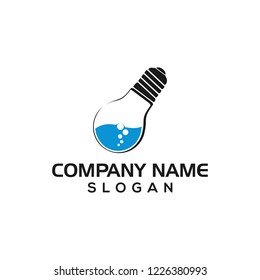 Smart laboratory, bulb as a beaker concept that means intelligent labs, suitable for laboratory and intelligence logos.