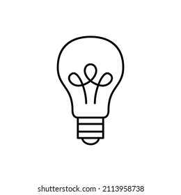 Smart lamp. automatic lamp icon in black line style icon, style isolated on white background