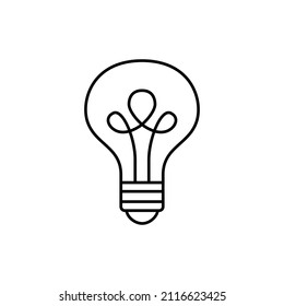 Smart lamp. automatic lamp icon in black line style icon, style isolated on white background