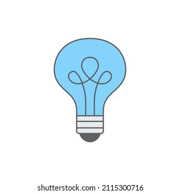 Smart lamp. automatic lamp icon in color icon, isolated on white background 