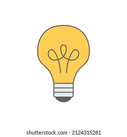 Smart lamp. automatic lamp icon in color icon, isolated on white background 