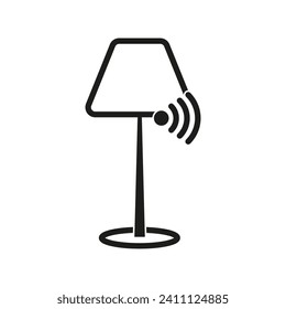 smart lamp icon. Vector illustration. EPS 10.