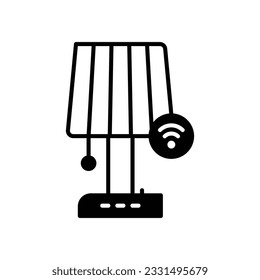 Smart Lamp Symbol. Vektorgrafik.