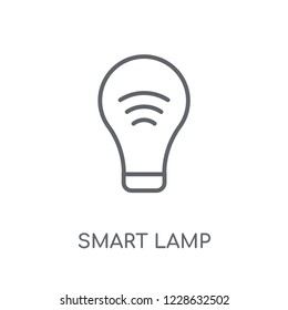 smart Lamp linear icon. Modern outline smart Lamp logo concept on white background from Smarthome collection. Suitable for use on web apps, mobile apps and print media.