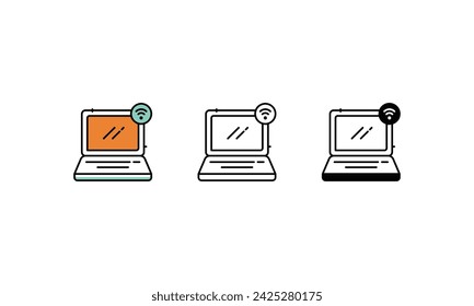 Smart Laptop icons vector strock illustration