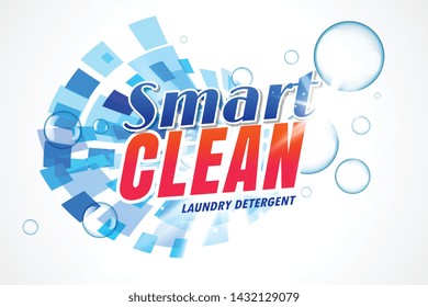 smart laundry detergent packaging concept template