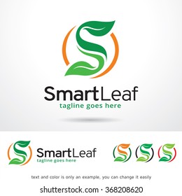 Smart Leaf Letter S Logo Template Design Vector