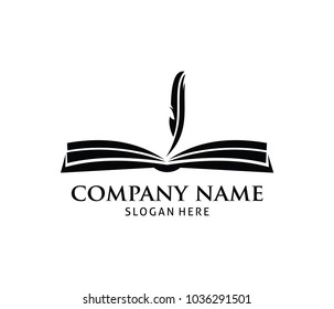 smart learning education book shop store vector logo design template