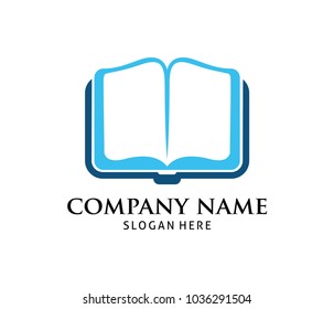 smart learning education book shop store vector logo design template