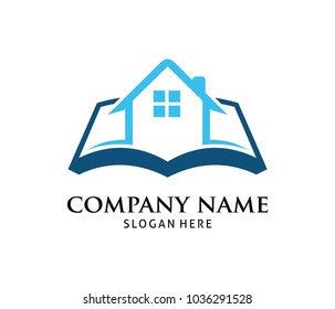 smart learning education book shop store vector logo design template