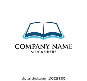 smart learning education book shop store vector logo design template