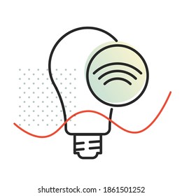 Icono de bombilla LED inteligente como archivo EPS 10