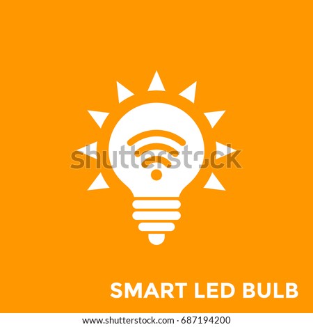 Smart led light bulb icon