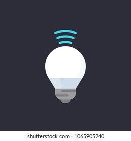 smart led light icon, flat style