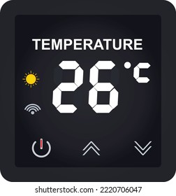 Smart  led thermostat display. vector