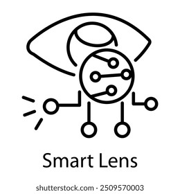Smart lens icon in line style