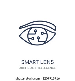 Smart lens icon. Smart lens linear symbol design from Artificial Intellegence collection.