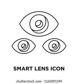 Smart lens icon vector isolated on white background, Smart lens transparent sign