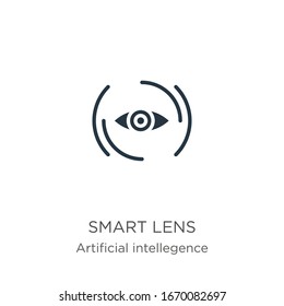 Smart lens icon vector. Trendy flat smart lens icon from artificial intellegence and future technology collection isolated on white background. Vector illustration can be used for web and mobile 