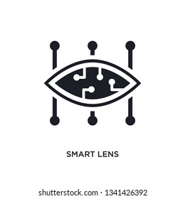 smart lens isolated icon. simple element illustration from artificial intellegence concept icons. smart lens editable logo sign symbol design on white background. can be use for web and mobile