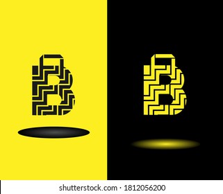 smart Letter B online Shop Logo vector sign store market branding icon mobile trendy simple app flat