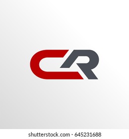 smart letter c and r logo icon with clean background