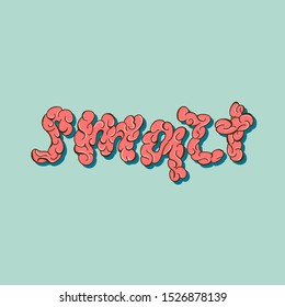 Smart - Lettering poster design. Vector illustration.