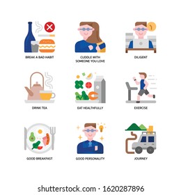 Smart Life Icons Set Flat Style Stock Vector (Royalty Free) 1620287896 ...