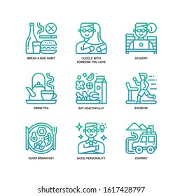 Smart life icons set gradient style  