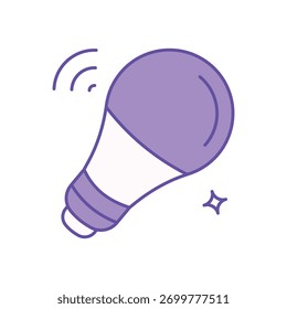 Smart Light Bulb icon clean and modern vector illustration