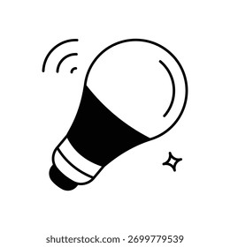 Smart Light Bulb icon clean and modern vector illustration