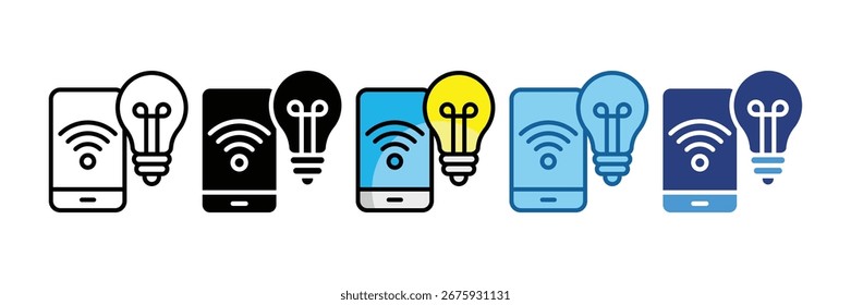 Smart Light Bulb Icon Element For Design