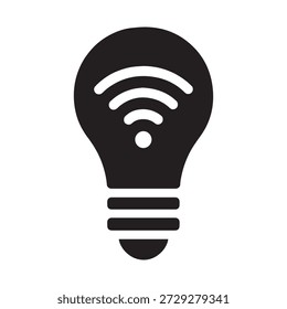 Smart Glühbirne Symbol - Wi-Fi Enabled Home Automation Symbol