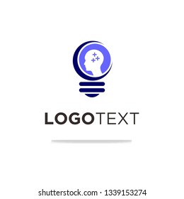 Smart light bulb logo for accounting and financial company