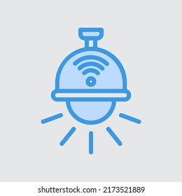Smart light icon in blue style about smart home, use for website mobile app presentation