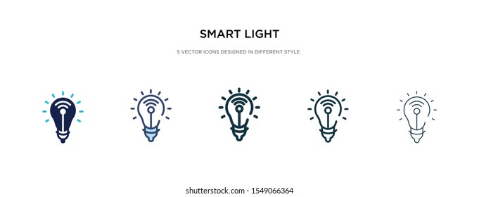 smart light icon in different style vector illustration. two colored and black smart light vector icons designed in filled, outline, line and stroke style can be used for web, mobile, ui