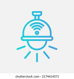 Smart light icon in gradient style about smart home, use for website mobile app presentation