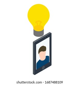 Icono de luz inteligente. Idónea ilustración del icono del vector de luz inteligente para web