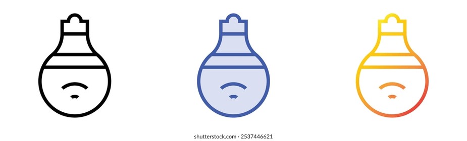 smart light icon. Linear, Blue Fill and Gradient Style Design Isolated On White Background