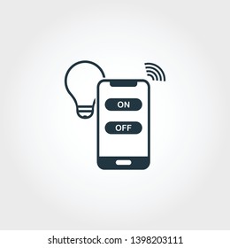 Smart Light icon. Monochrome creative design from smart devices icon collection. Premium smart light icon for web design, apps, software and more.