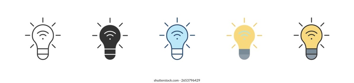 Ícone de Smart Light Definir Coleção de Vários Estilos