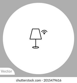 Vector de signo de icono de luz inteligente,Símbolo, ilustración de logotipo para web y móvil