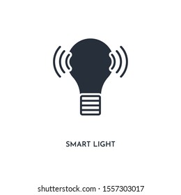 smart light icon. simple element illustration. isolated trendy filled smart light icon on white background. can be used for web, mobile, ui.