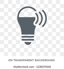 Smart light icon. Trendy flat vector Smart light icon on transparent background from Electronic devices collection. 