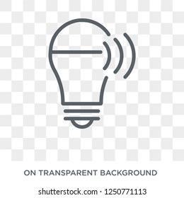 Smart light icon. Trendy flat vector Smart light icon on transparent background from Electronic devices collection. High quality filled Smart light symbol use for web and mobile